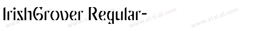 IrishGrover Regular字体转换